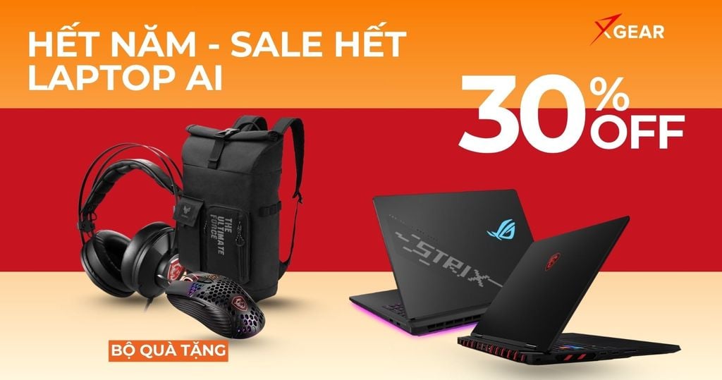 Chương trình ưu đãi hết năm sale hết laptop AI