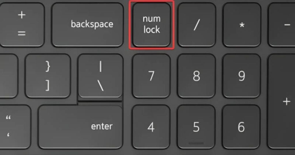 đừng quên bật num lock để sử dụng bàn phím số trên laptop hiệu quả
