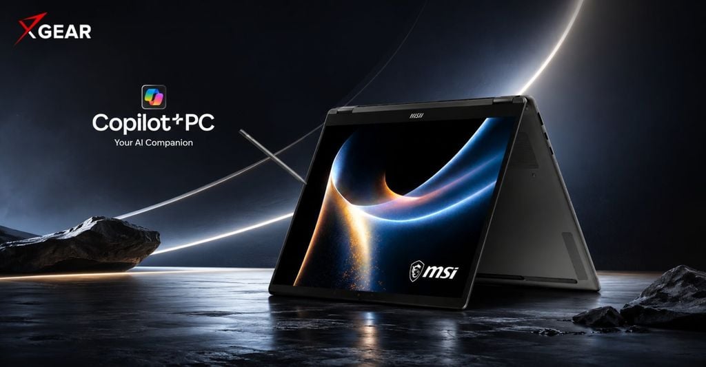 MSI Prestige 14 Flip AI+ D3MTG-021VN có cảm ứng, xoay gập 360 độ tiện lợi cho nữ