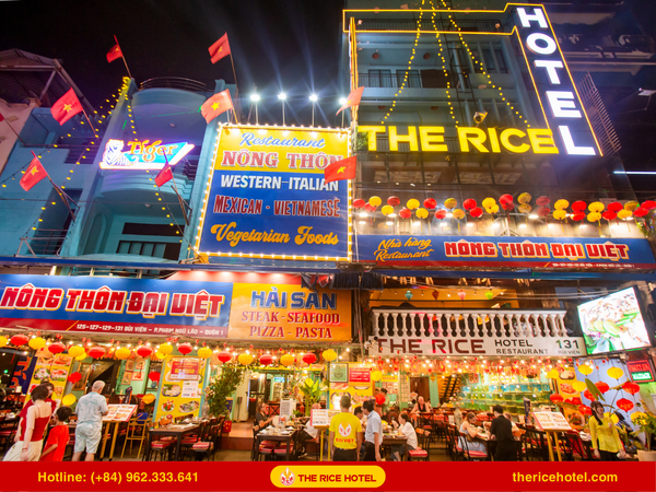 Khách sạn The Rice - với 7 chi nhánh trên đường Bùi Viện và Đề Thám