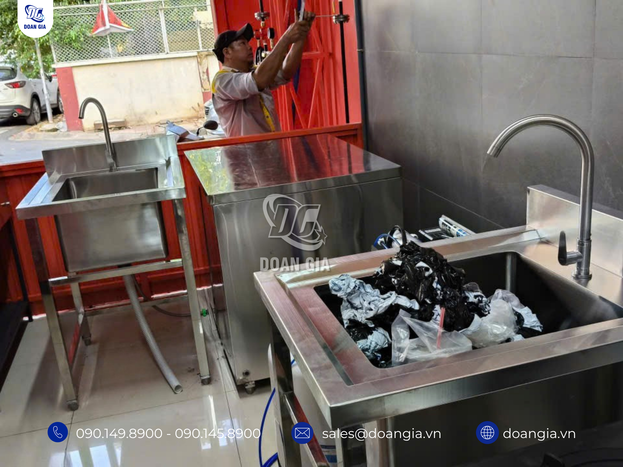 thiết kế bếp có máy rửa bát