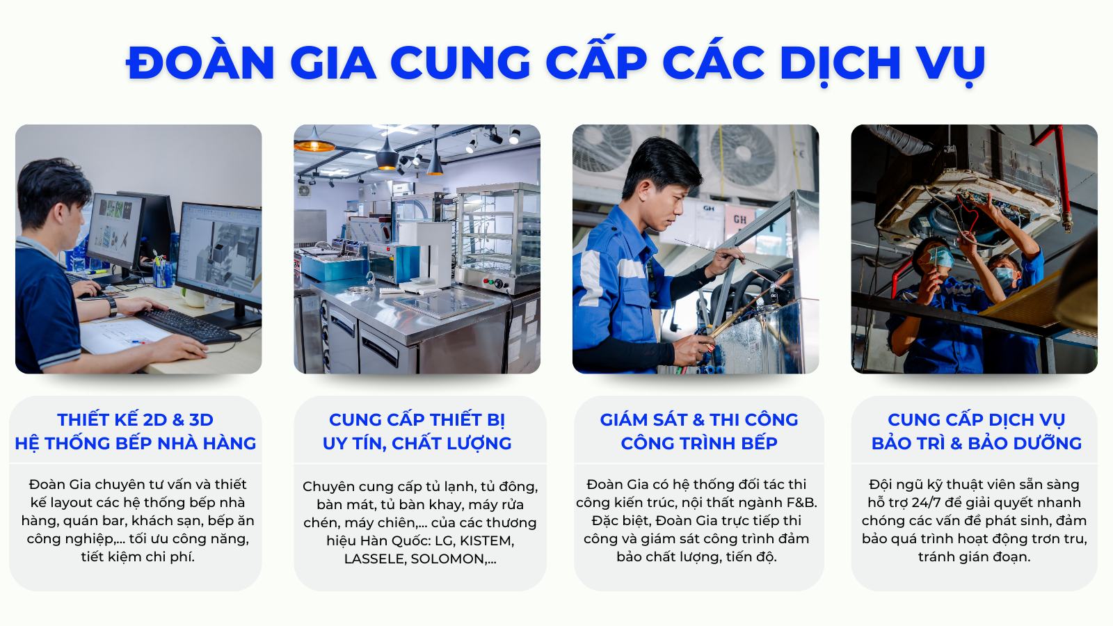 đoàn gia cung cấp dịch vụ thiết kế bếp trọn gói