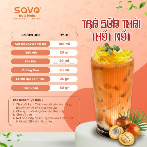 Cách làm trà sữa thốt nốt Nguồn: savotea.com
