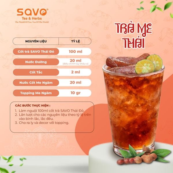 Cách làm trà me thái. Nguồn: savotea.com