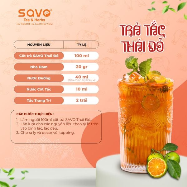 Cách làm trà tắc thái đỏ. Nguồn: savotea.com