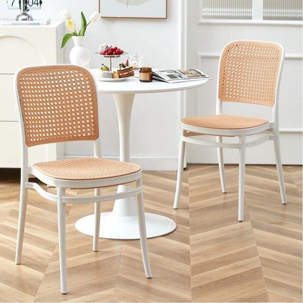 Bàn ghế quán trà sữa nhựa giả mây
