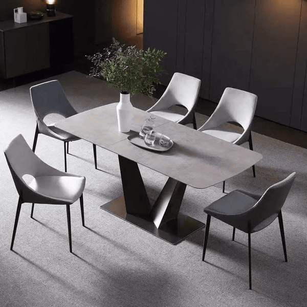 Bàn ăn kéo dài mặt đá thông minh Ceramic