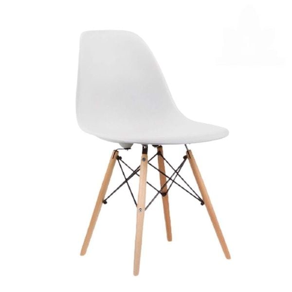 Ghế Eames chân gỗ đan không tay vịn