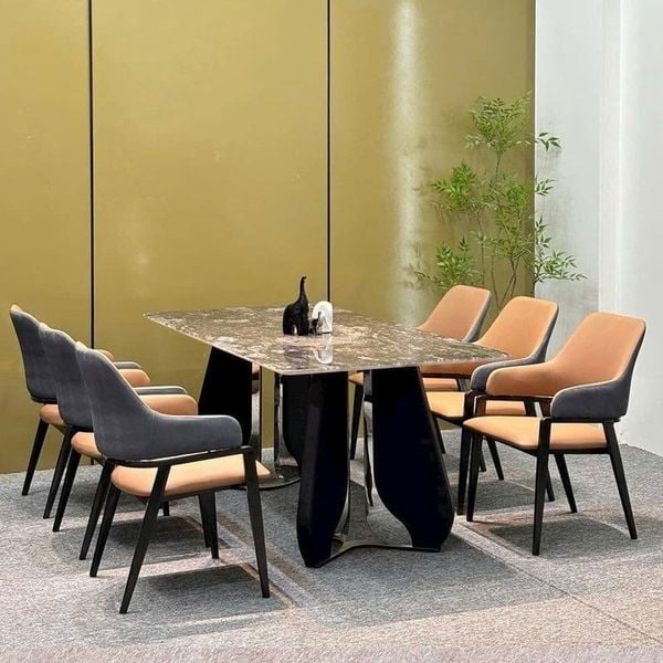 Kích thước bàn ăn 6 người tạo lối đi thoải mái 80–100cm