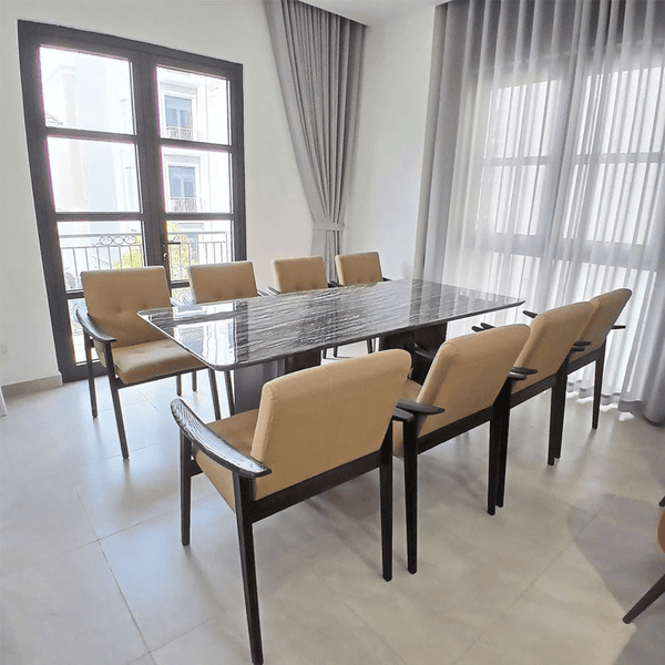 Kích thước bàn ăn 8 người tiêu chuẩn