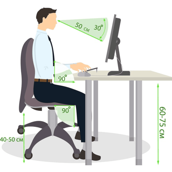 Chọn kích thước ghế văn phòng để đảm bảo tư thế chuẩn