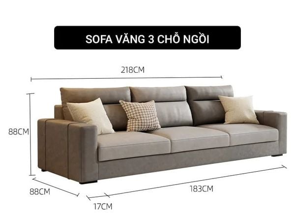 Kích thước ghế sofa dài 3 chỗ