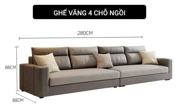 Kích thước sofa dài 4 chỗ