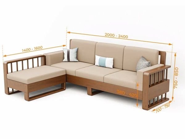 Kích thước sofa chữ l nhỏ