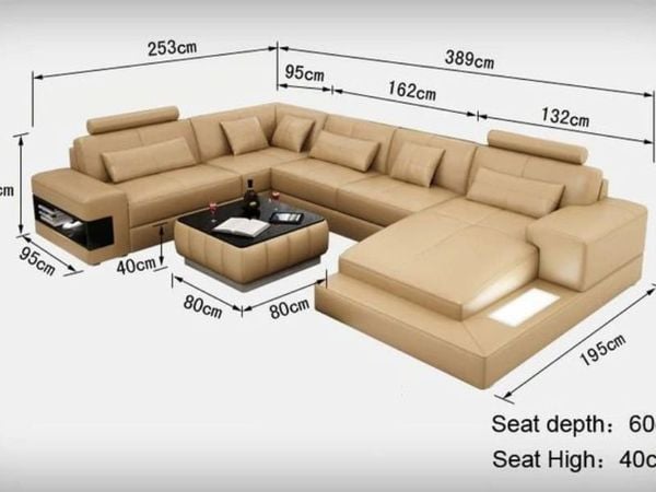 Kích thước sofa chữ l lớn
