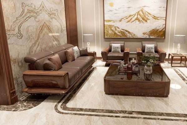 Kích thước sofa gỗ văng 5 chỗ ngồi