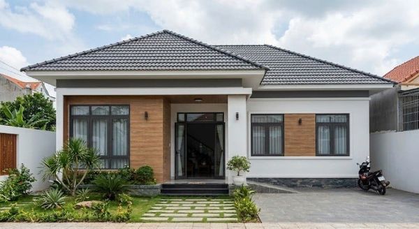 Mẫu nhà cấp 4 đẹp 5x20 2 phòng ngủ mái Nhật