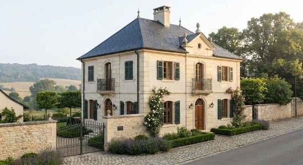 Mẫu nhà vuông 2 tầng 100m2 phong cách châu âu
