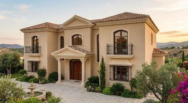 Mẫu nhà vuông 2 tầng 100m2 tân cổ điển