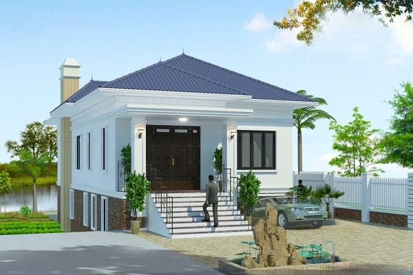 Mẫu nhà ống có tầng hầm nổi đẹp