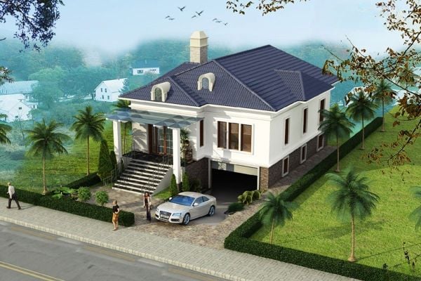 Mẫu nhà cấp 4 có tầng hầm phong cách hiện đại