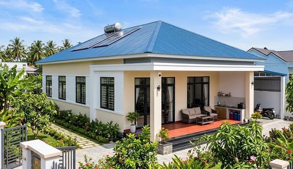 Kinh nghiệm khi xây nhà cấp 4 mái tôn 3 phòng