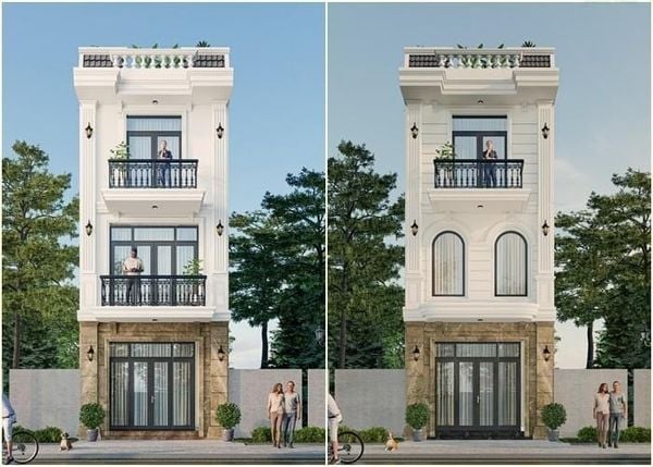 Mẫu nhà ống tân cổ điển 3 tầng mặt tiền 4m