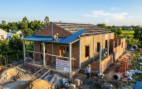 Chi phí xây nhà cấp 4 mái tôn 3 phòng ngủ