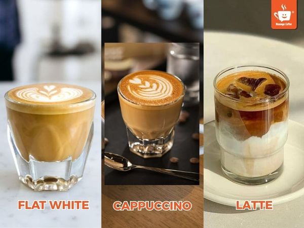 Nhận biết Flat, White, Cappuccino và Latte bằng mắt thường