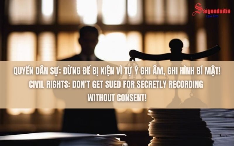 đồ họa miêu tả đừng để bị kiện vì tự ý ghi âm ghi hình