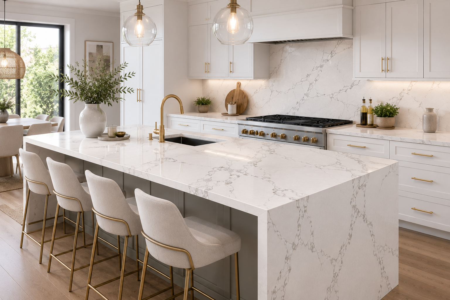 Why Calacatta White Quartz Countertops are the Perfect Choice