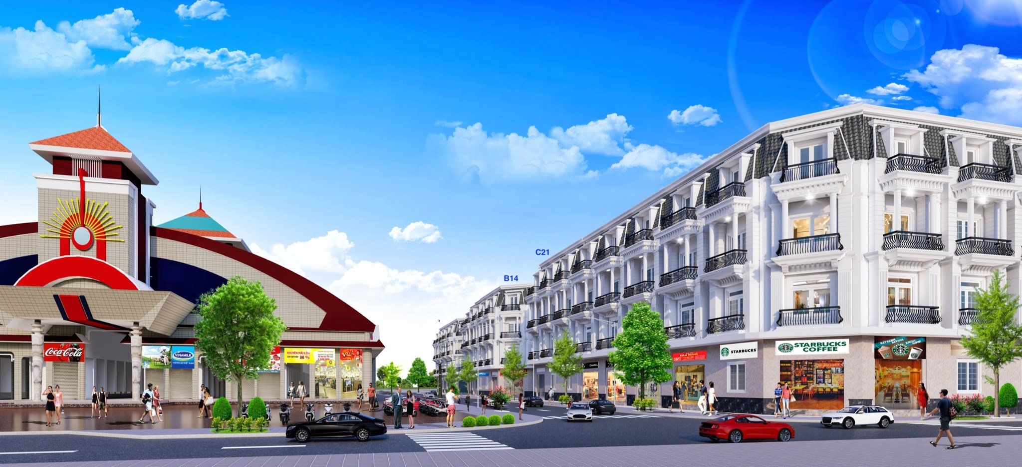 nhà phố thương mại chợ cái vồn