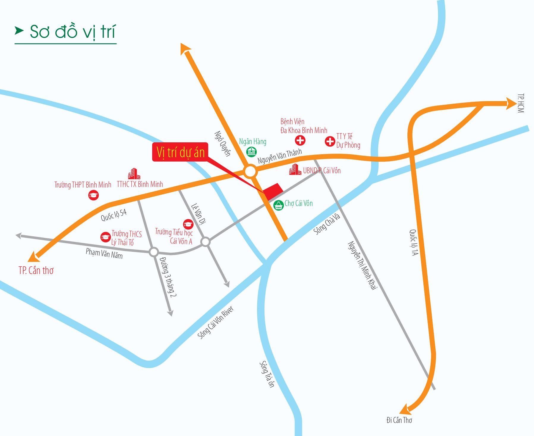 nhà phố thương mại chợ cái vồn