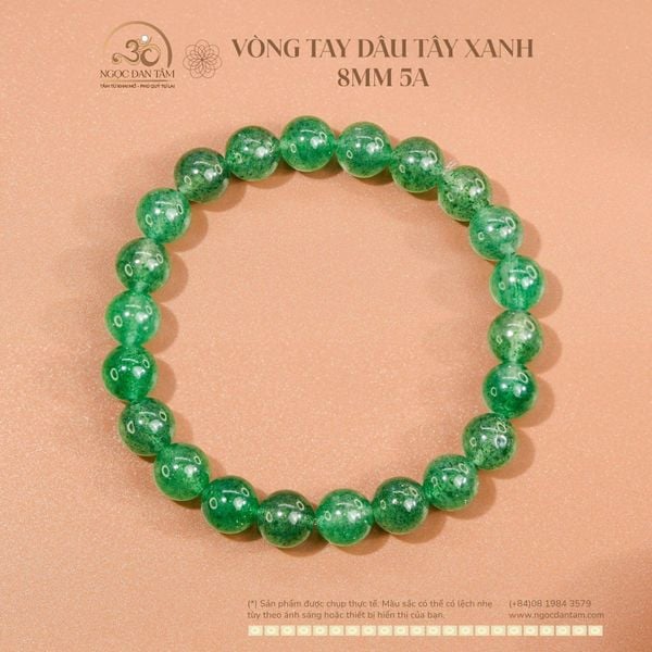 Thạch anh dâu tây xanh hỗ trợ khuyết mộc