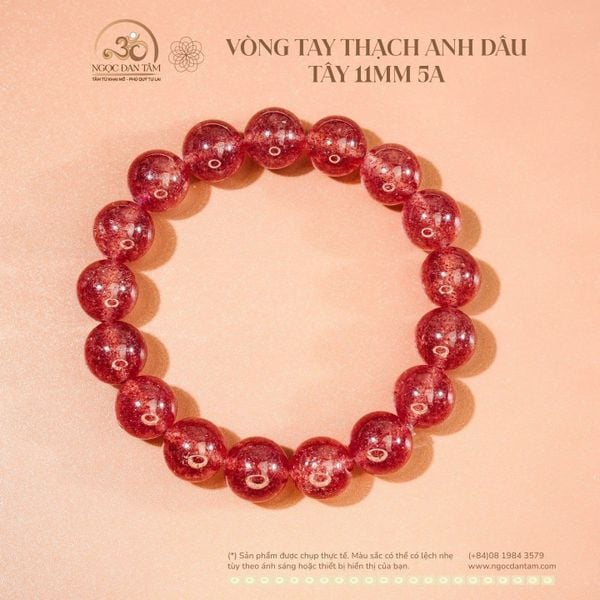 Thạch anh dâu tây hỗ trợ điền khuyết mệnh Hỏa