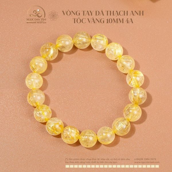 Thạch Anh Tóc Vàng 10mm 4A