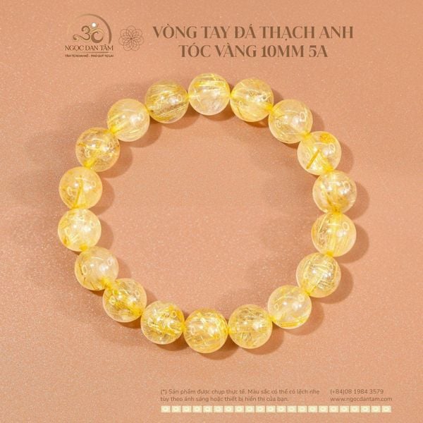 Thạch Anh Tóc Vàng 10mm 5A