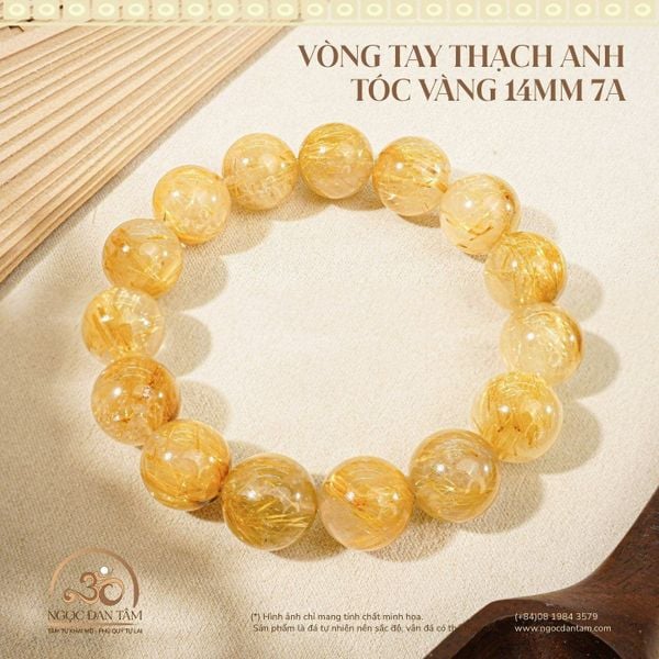 Thạch Anh Tóc Vàng 14mm 7A