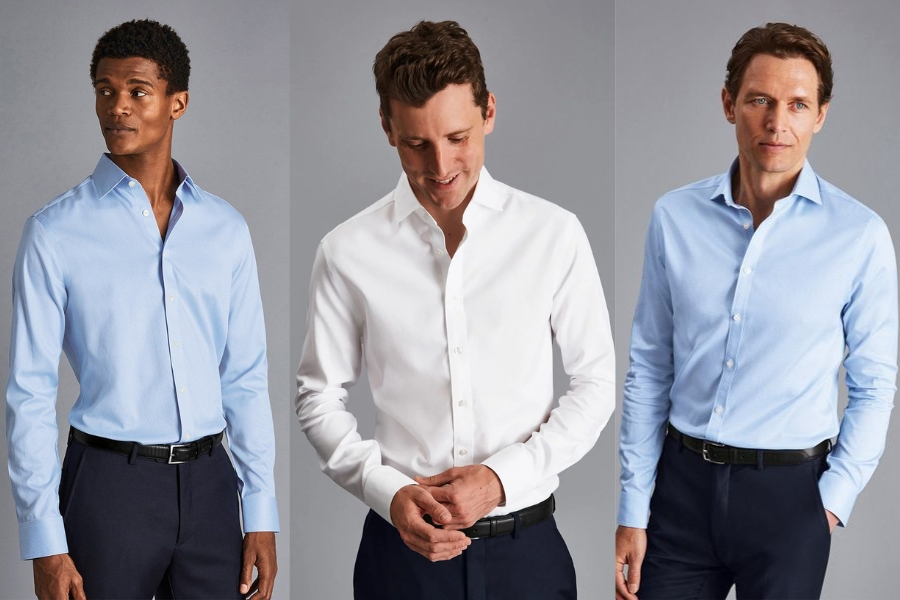 Các loại cổ áo sơ mi nam phổ biến - Cổ áo Cutaway