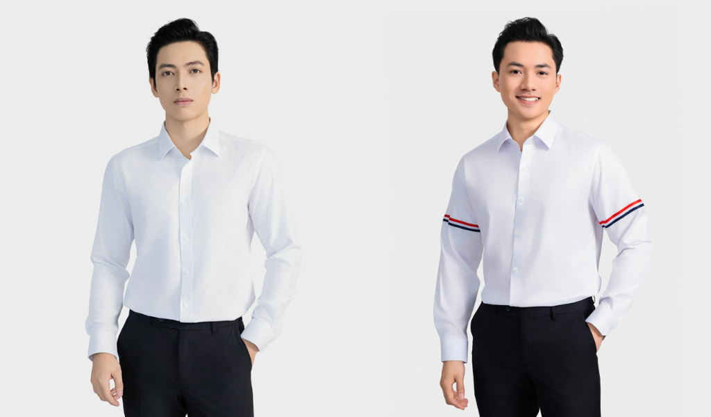 Áo sơ mi Insidemen trắng trơn cho chàng trai công sở