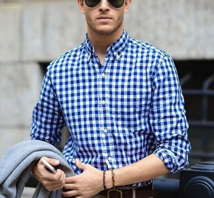 7 công thức phối đồ sơ mi kẻ nam