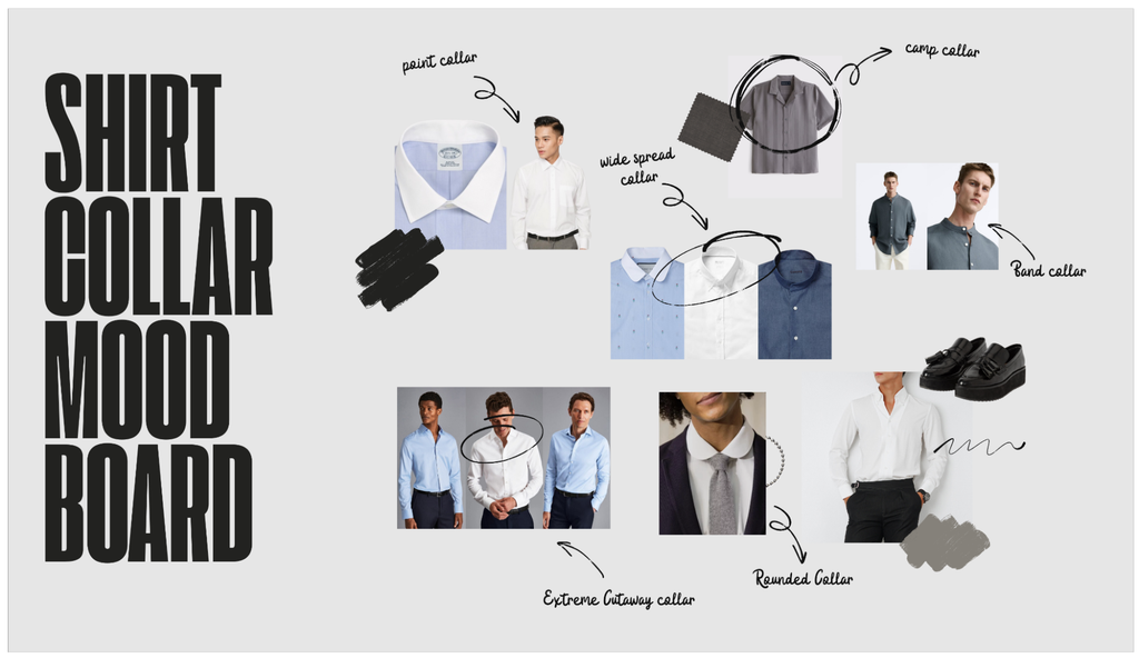 Infographic phân biệt các loại cổ áo sơ mi nam phổ biến