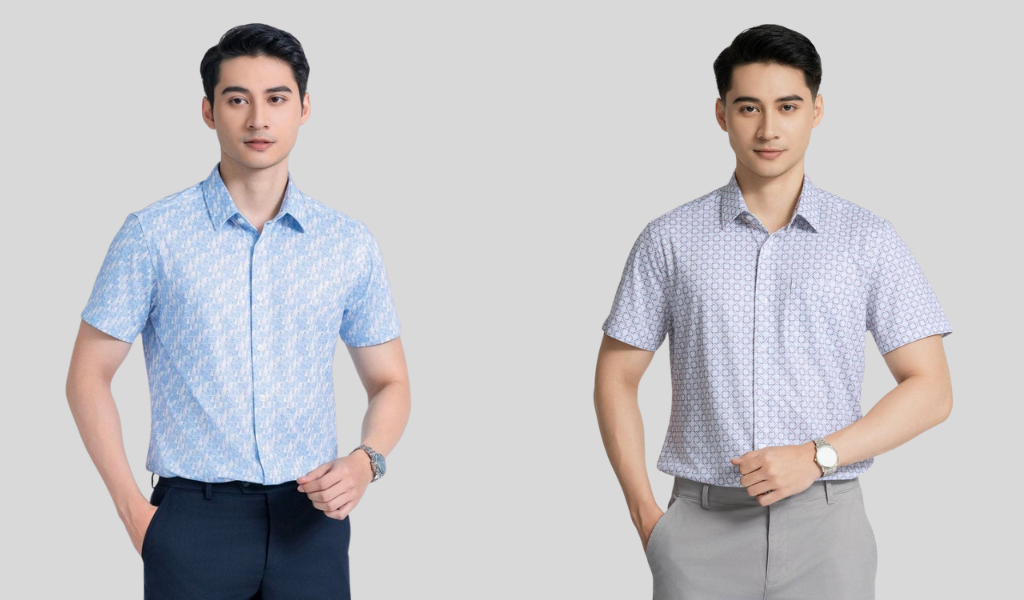 Áo sơ mi Insidemen họa tiết chìm/chấm bi