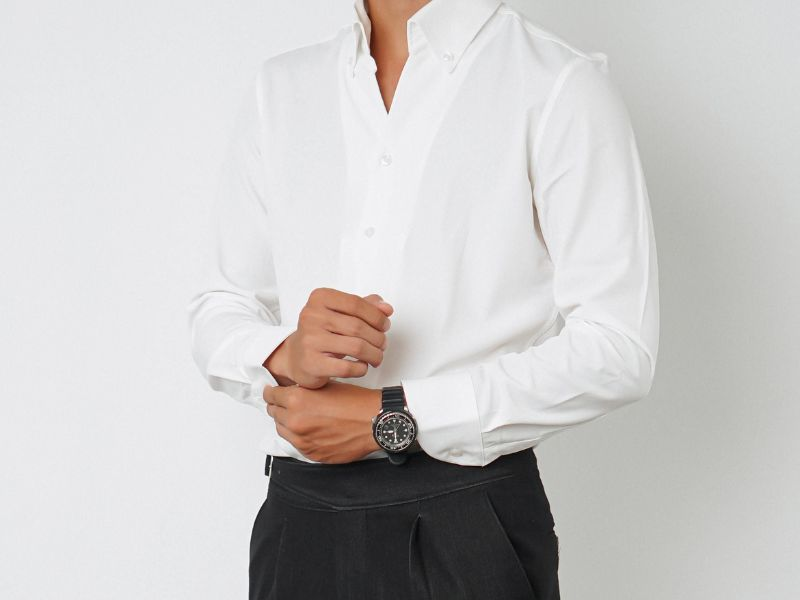 Chi tiết phụ - điểm nhấn cho chiếc áo sơ mi người gầy mặc