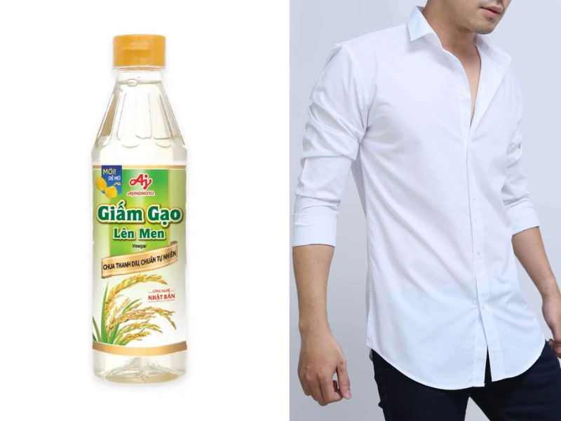Giấm là một trong những cách nên thử để bảo quản áo sơ mi trắng hiệu quả
