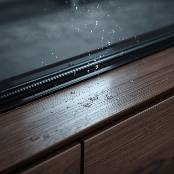 Premium frameless cabinet surface showing durability and water resistance by VIC Cabinet Vietnam.