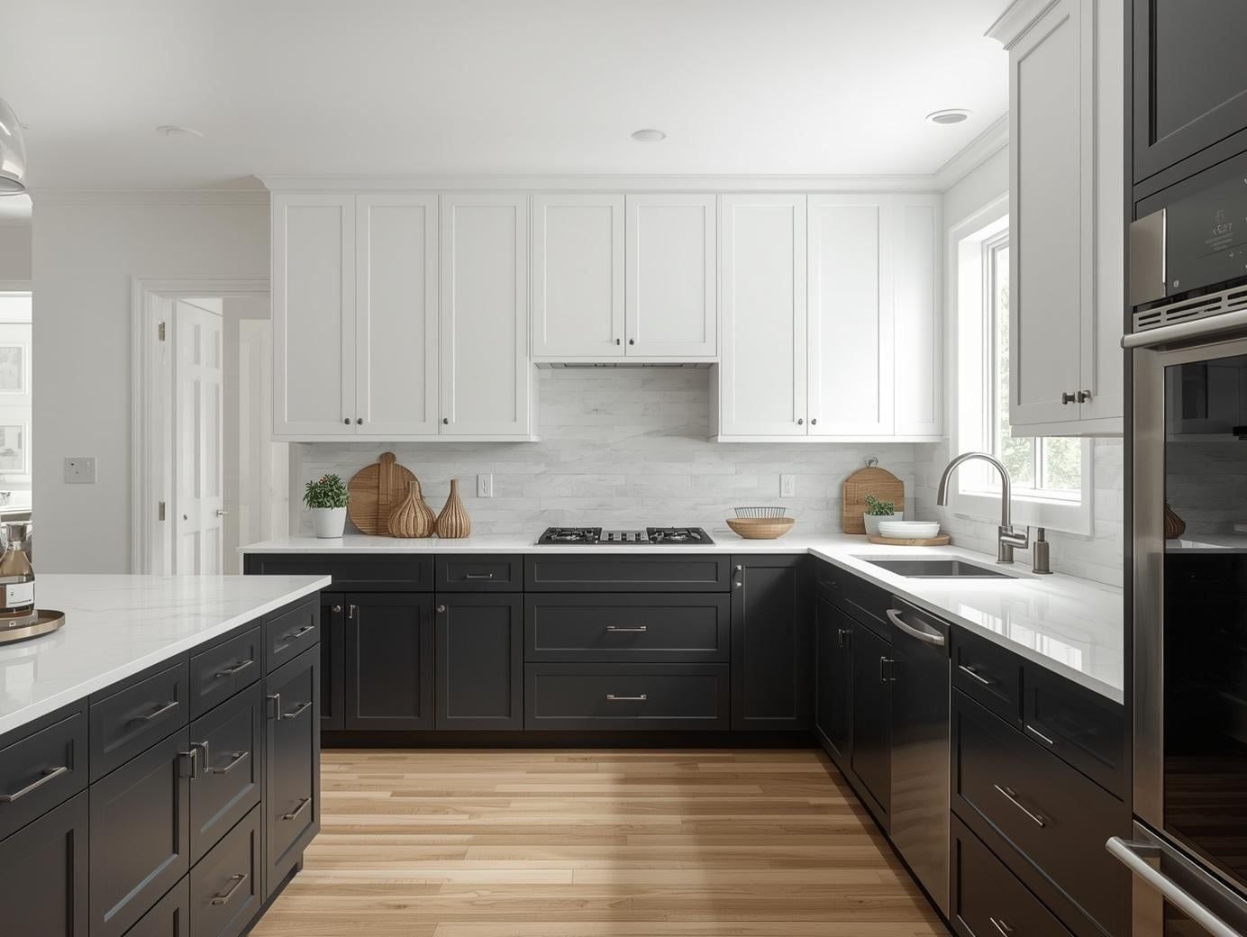 white-upper-dark-base-cabinets