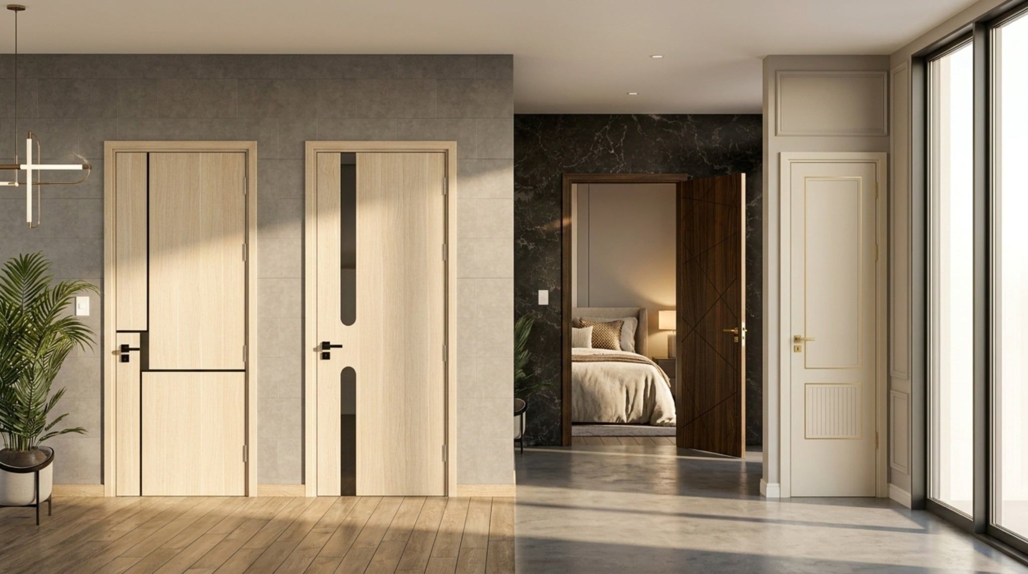 Mẫu Cửa Gỗ Công Nghiệp Đẹp Hiện Đại