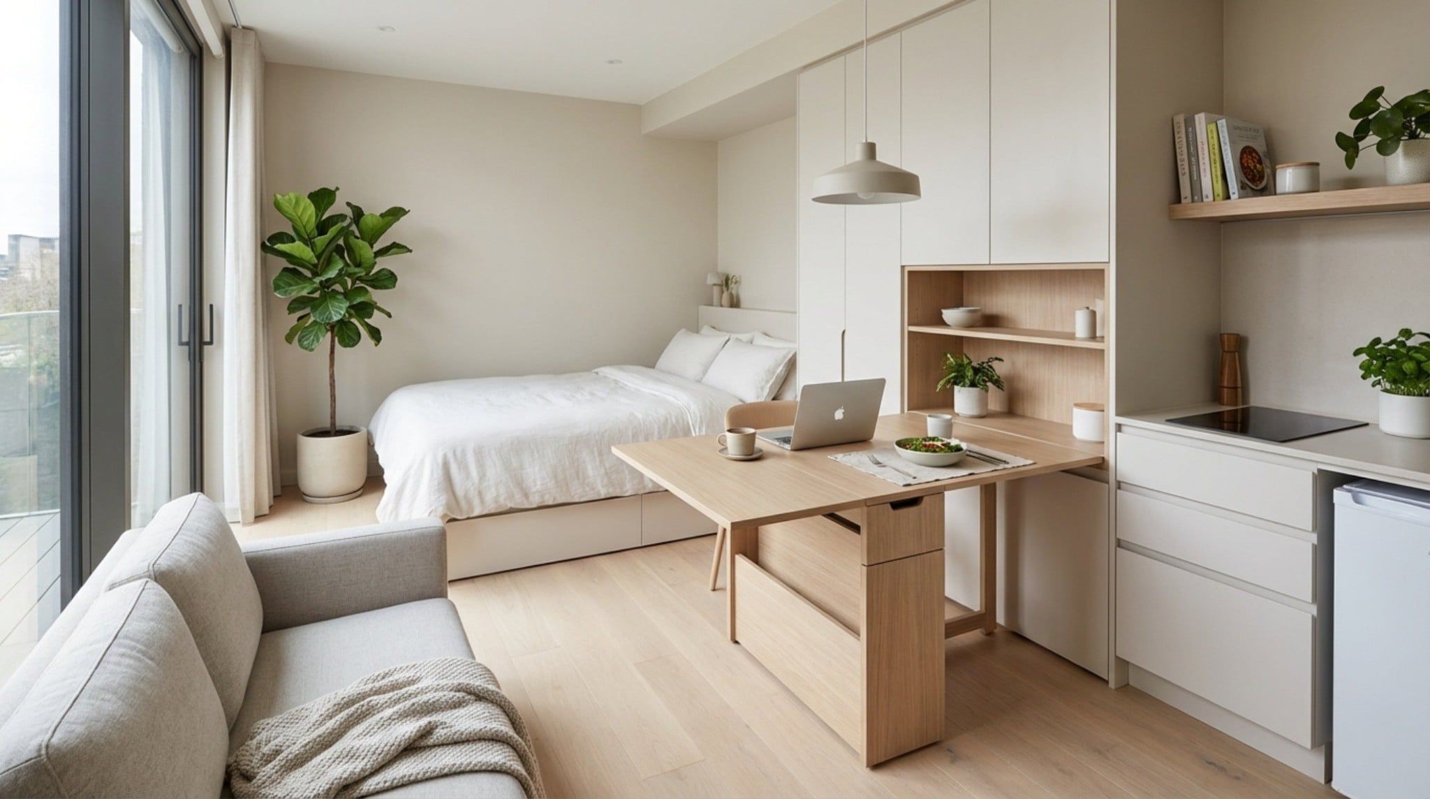 Bàn Ăn Cho Căn Hộ Studio Nhỏ Gọn Hiện Đại