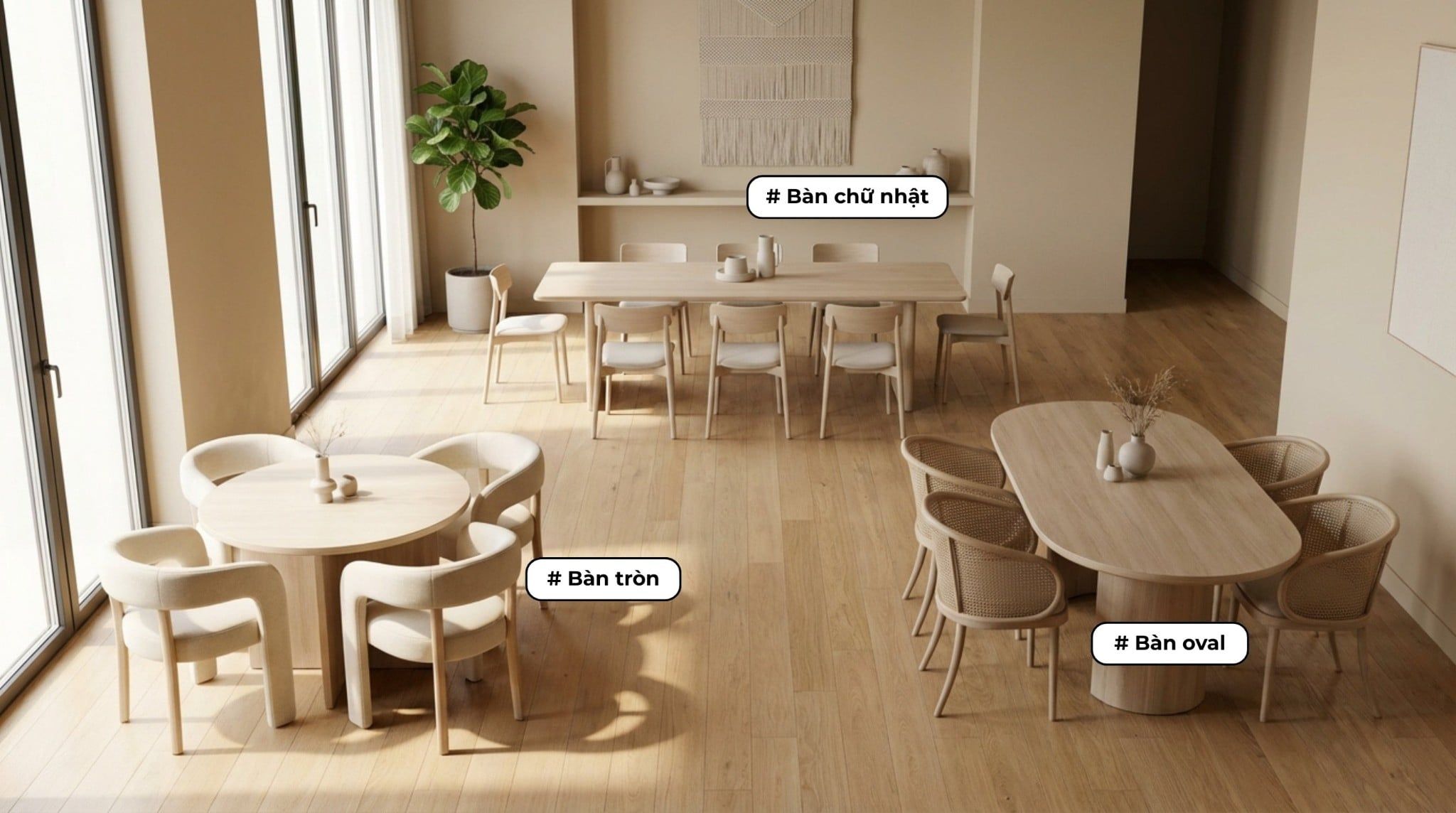 Khoảng Cách Đặt Bàn Ăn Hợp Lý Trong Phòng